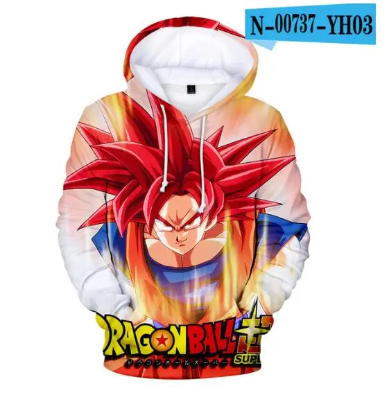 Anime Hoodie Dragon Ball Z Pocket Hooded Sweatshirt Kid Goku 3D Hoodies Pullovers Men Women Long Sleeve Outerwear Poleron Hombre - Цвет: 012