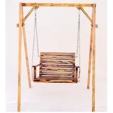 Детское антикоррозионное деревянное подвесное кресло для взрослых, кресло-качалка для внутреннего и наружного балкона, садовое кресло-качалка(не включает полку