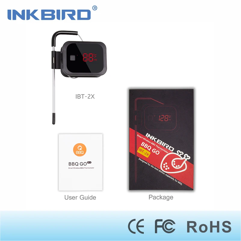 

Inkbird cooking food Portable Bluetooth Wireless thermometer oven meat IBT-2X Android & iOs Remote Control with one sensor