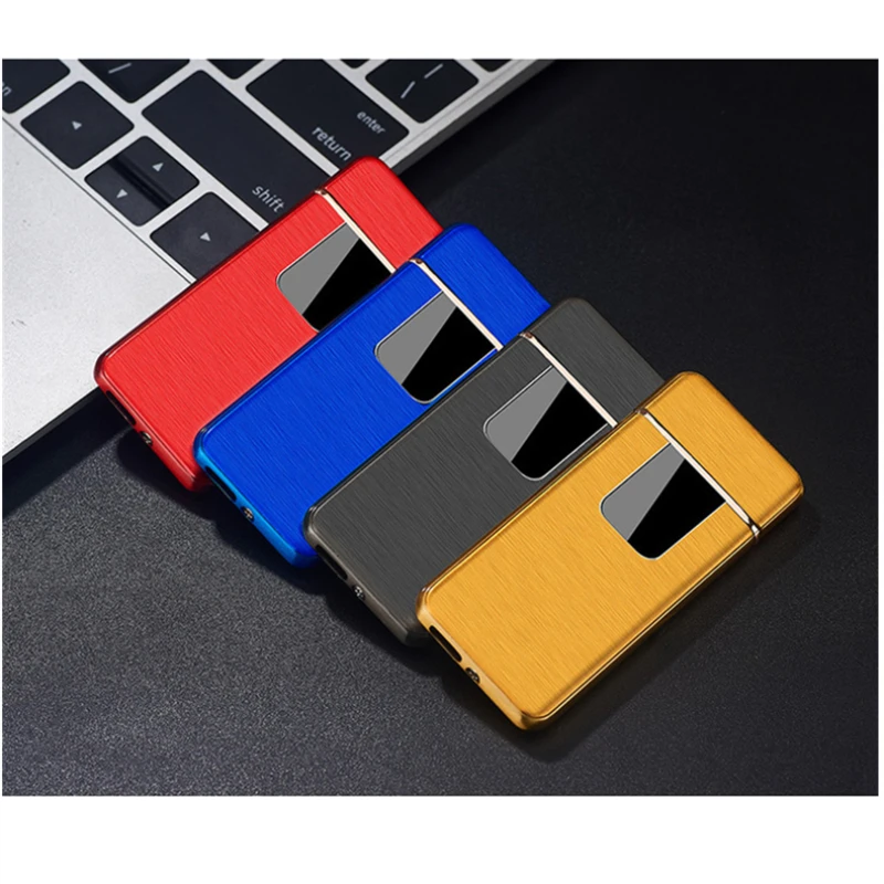 Сенсорная электронная зажигалка с USB зарядкой тонкие маленькие перезаряжаемые