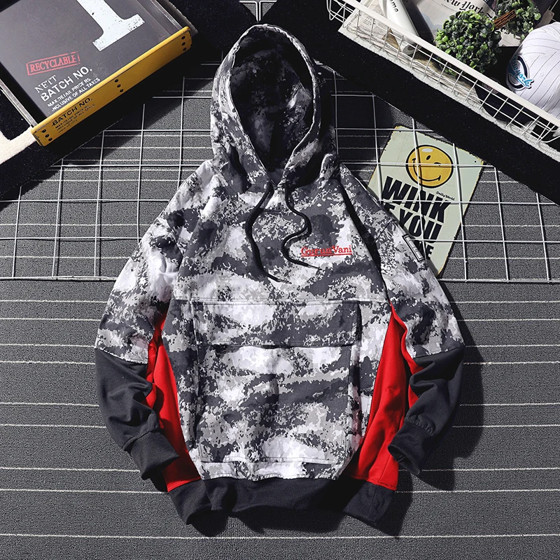 2019 Spring Patchwork Pullover Jacket Fashion Tracksuit Casual Coat Men Windbreaker Streetwear Camouflage Hooded Jackets Men 5XL 2019 Spring Patchwork Pullover Jacket Fashion Tracksuit Casual Coat Men Windbreaker Streetwear Camouflage Hooded Jackets Men 5XL
