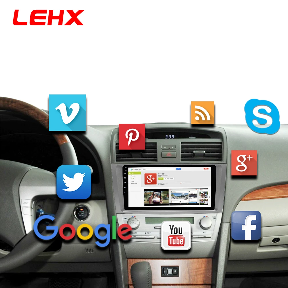 LEHX Android 8,1 автомобильный мультимедийный плеер 2 din автомагнитола для toyota camry 2007 2008 2009-2011с навигацией автомобиля стерео головное устройство