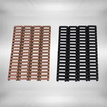 Тактический Пистолет аксессуары 4 шт./компл. 17 слот термостойкие винтовка перекладина ткацкого с креплением для лестницы рельса с резиновым покрытием, черный/коричневый