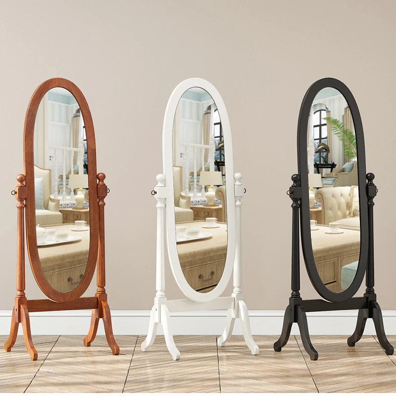 Espejo de estilo para dormitorio, espejo móvil vertical de cuerpo completo, para sala de estar, espejo decorativo tallado de princesa wx8241420|Espejos baño| - AliExpress