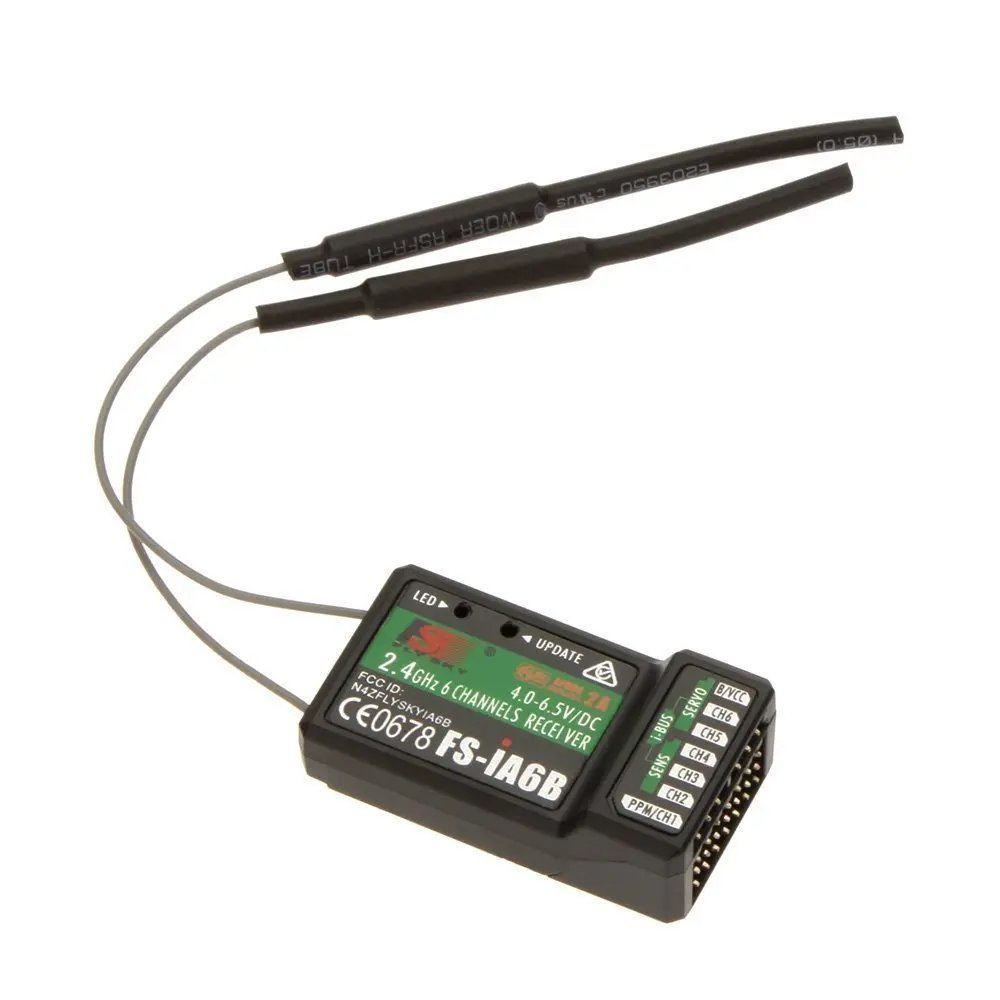 

Flysky Fs-iA6B 2.4ghz 6ch AFHDS 2A Receiver for Flysky i10 i6 i6S Transmitter Rc Plane Helicopter
