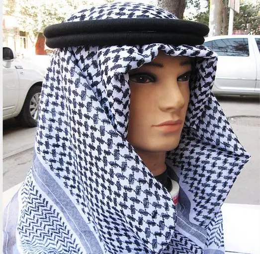 Free shipping 2017 Muslim Hijab Tactical Arabic Keffiyeh Arab tactical scarf Islamic headscarf
