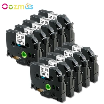 

Oozmas 10pcs TZe 231 12mm black on white Brother P-touch printer tape adhesive Tze-231 Tz-231 for printer ribbons