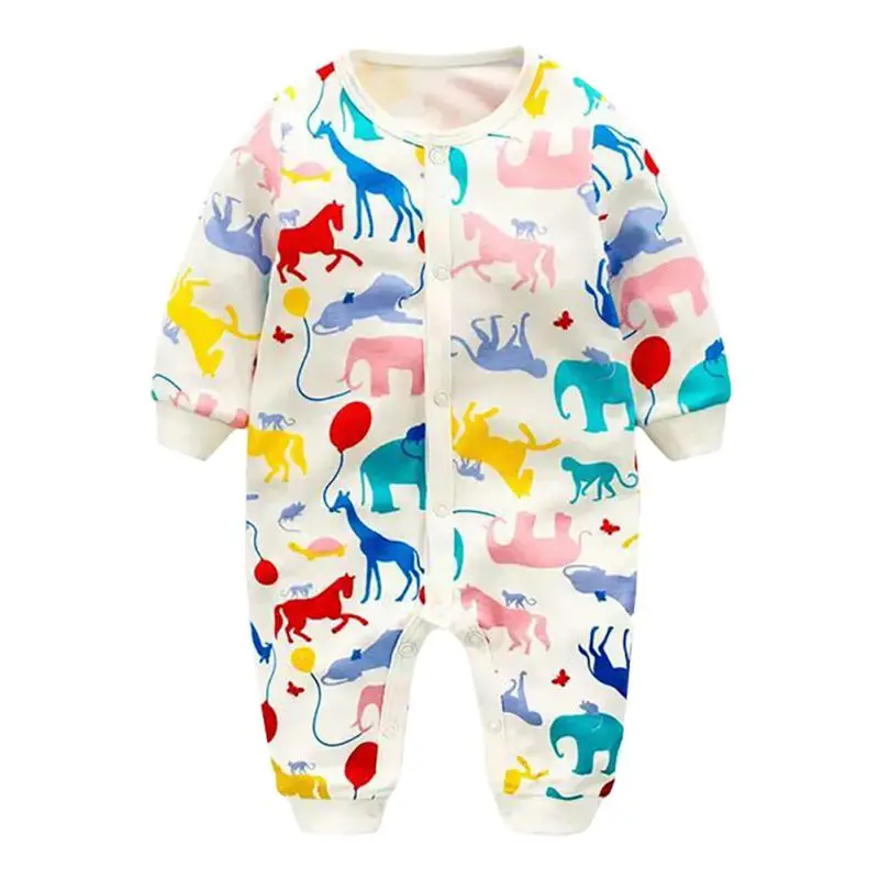 

Newborn Infant Baby Boys Girls Clothes Jumpsuit Long Sleeve Product Solid Round Collar Romper 5 Styles