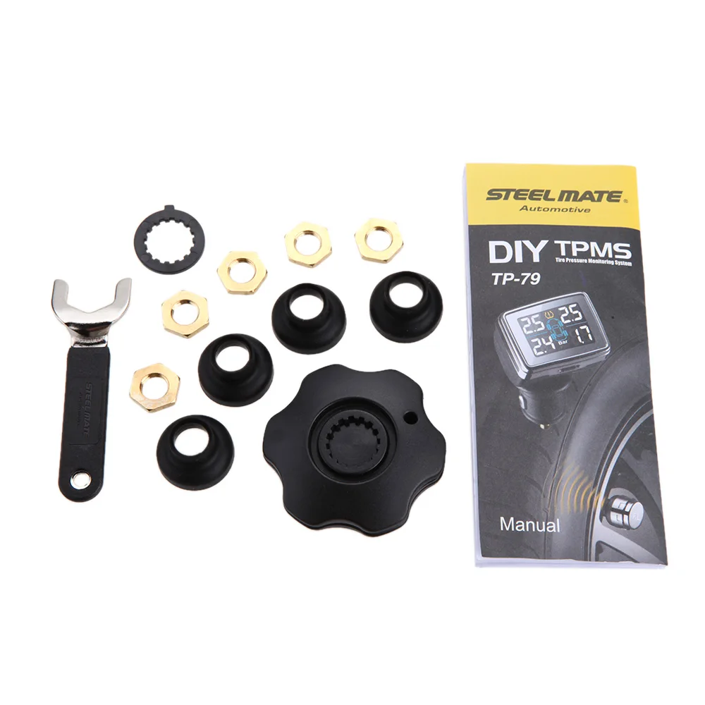 Беспроводная система мониторинга давления в шинах TPMS со штекером для сигареты и 4