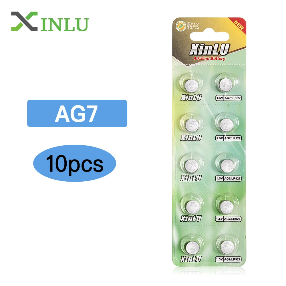 10 шт. кнопочные батарейки AG7 LR927 LR57 SR927W 399 GR927 395A 1 55 в для часов игрушек пультов