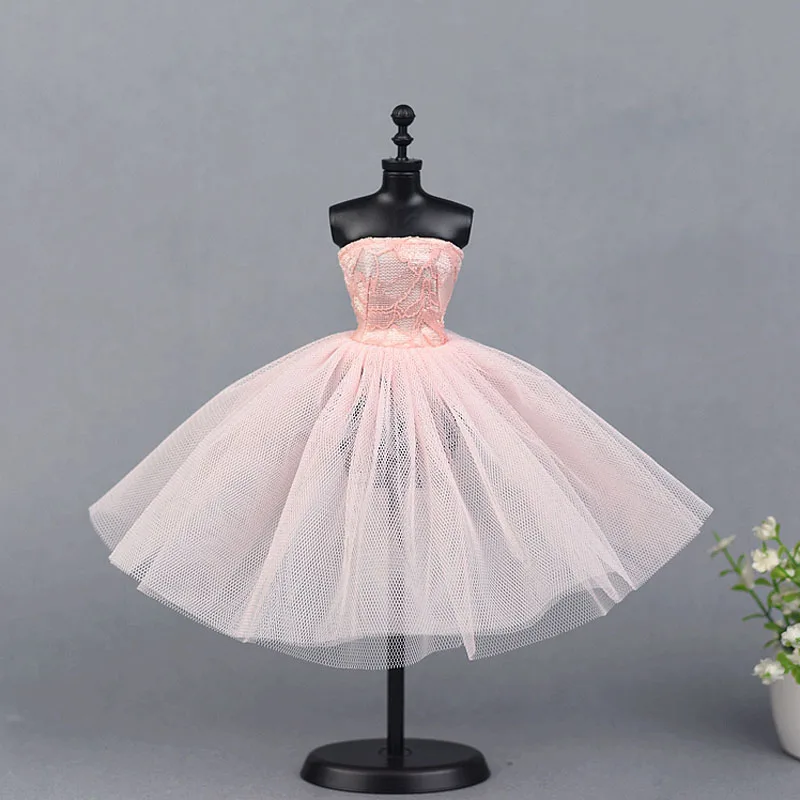 Красное короткое балетное платье для куклы Барби, цельнокроеное вечернее платье, Vestido, Одежда для кукол Барби 1/6, аксессуары для куклы BJD - Цвет: 2