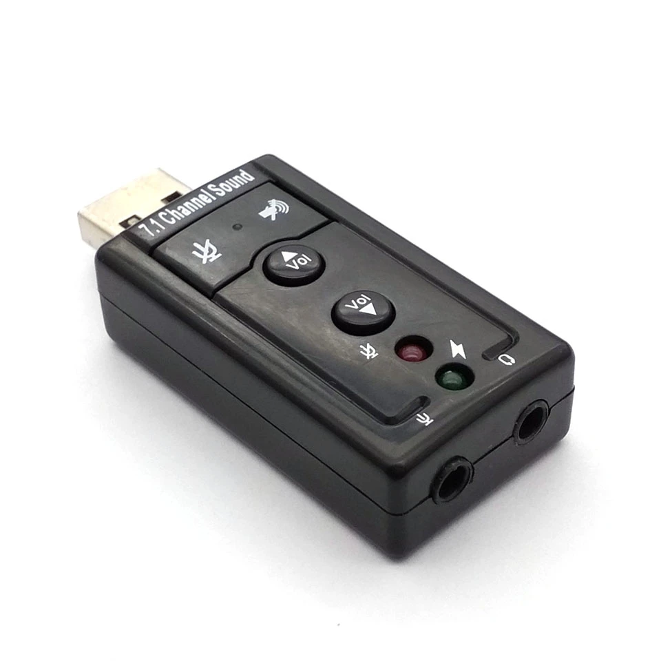 Внешняя мини звуковая карта USB 2 0 7 1 каналов 3D Виртуальная 12 Мбит/с аудио микрофон