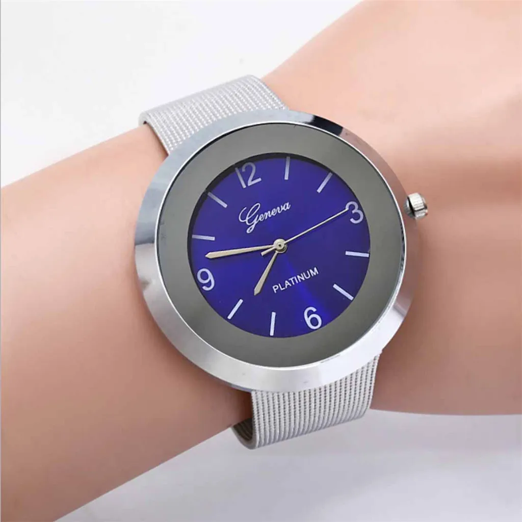 

High Quality Women Watches Geneva Digital Dial Ladies Fashion Quartz Wristwatch Silver Alloy Strap Clock Gift Zegarki Damskie@50