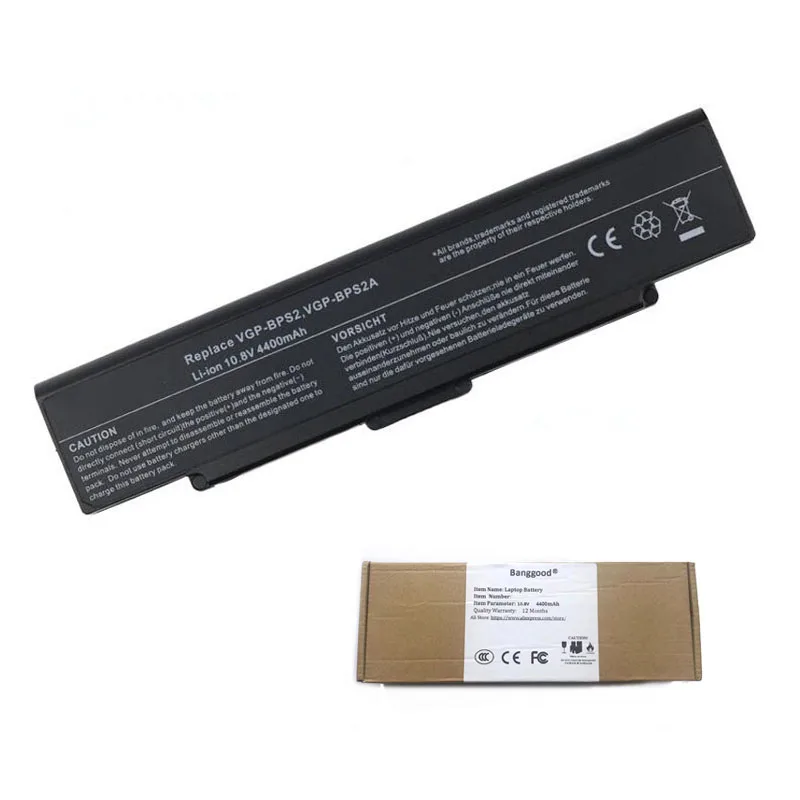 

11.1V 4400mAh VGP-BPS2 VGP-BPS2A Laptop Battery for Sony Vaio VGN-AR11 VGN-AR190G BPS2 VGP-BPS2A/S VGP-BPS2C VGP-BPL2 PCG-6P1L