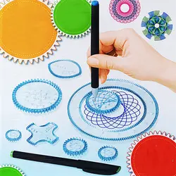 22 шт./компл. детские инструменты для рисования Spirograph игрушки Набор Блокировка рисунок шестерни мульти-функция геометрические аксессуары