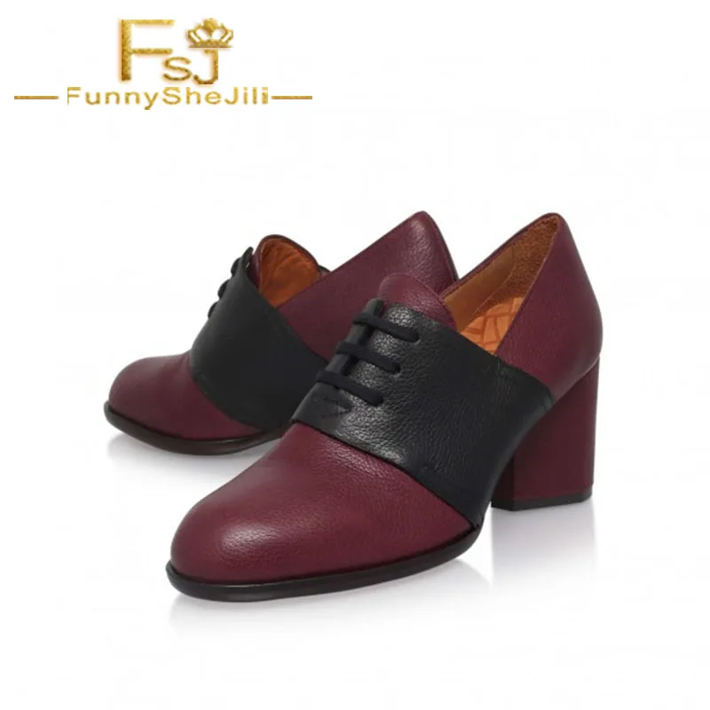 women_s_oxfords_maroon_round_toe_block_heels_vintage_lace-up_shoes_3_