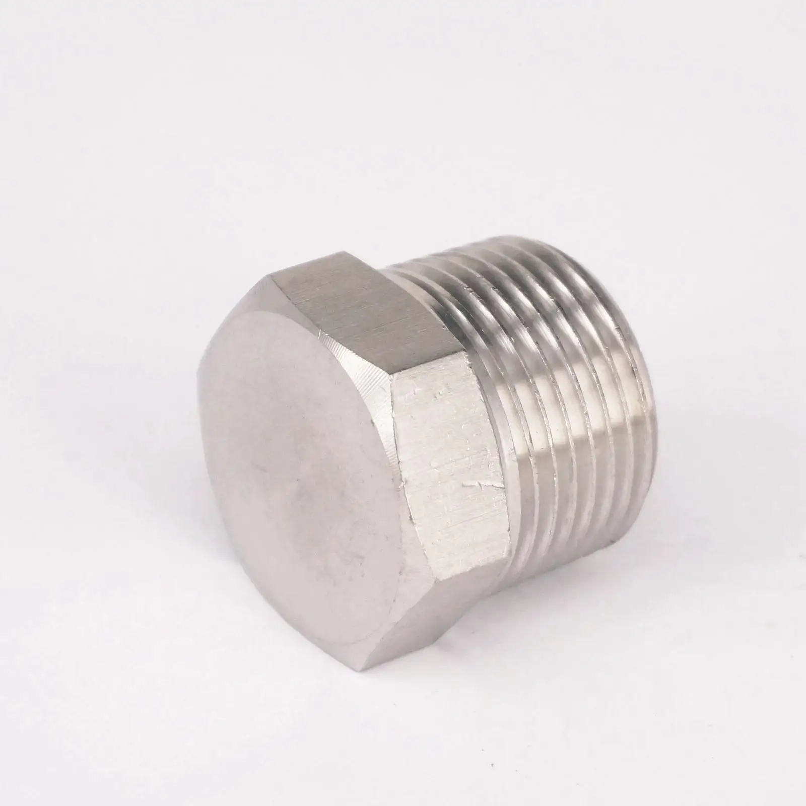 1" BSPT male End Cap 304 stainless steel Pipe Countersunk Plug hex head