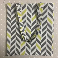 YILE хлопок лен эко хозяйственная сумка наплечная печать серый желтый ремень Геометрическая L303