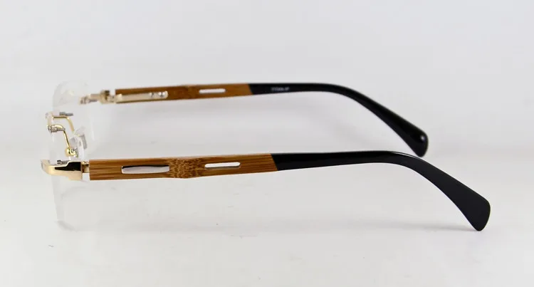Чистый титан деревянный ручной работы без оправы для очков Роскошные близорукость Rx able для мужчин и женщин очки высшего качества