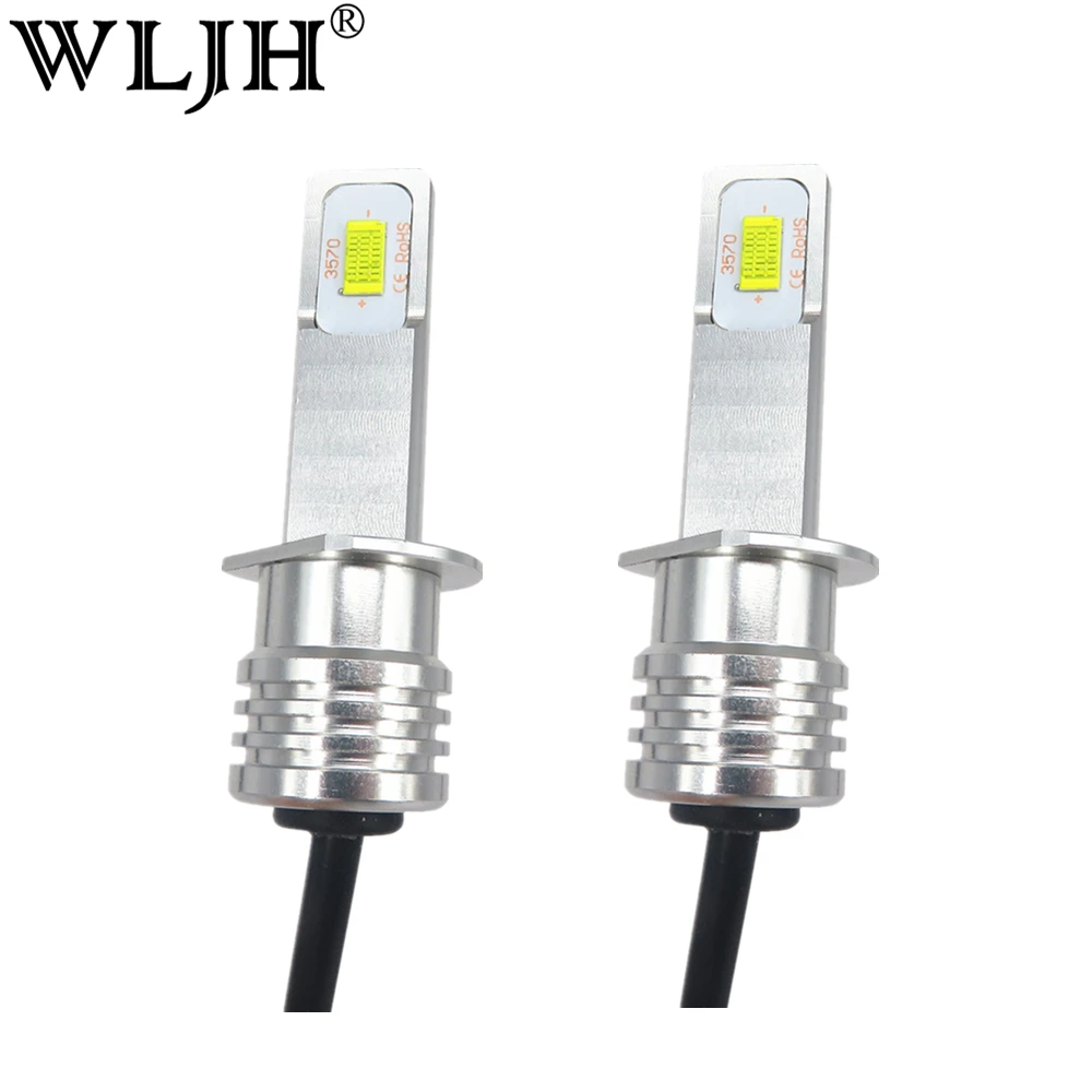 WLJH 2x Canbus светодиодный противотуманные светильник ры H1 LED 6000K высокая яркость