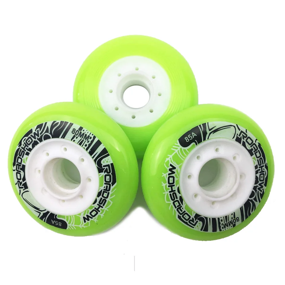 8 pieces/lot Inline Skates Wheels 85A 80 76 72mm Tires Rodas for FSK