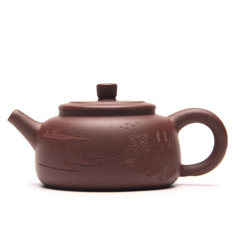 ALL Handmade Pottery Teapot 100ML Purple Mud Tea Set Purple Clay Zisha Yixing KungFu Na Fu