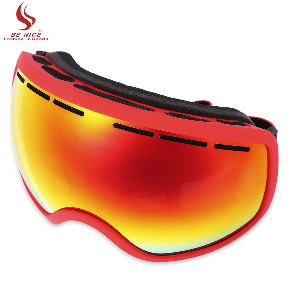 BENICE Unisex UV Protection Anti fog Big Skiing Goggles Men Women font b Snowboarding b font