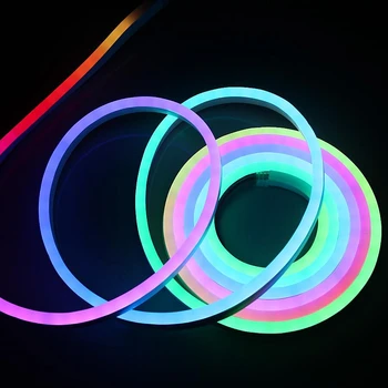 

20M 5050 Rainbow Led Strip 12V WS2811 IC Waterproof IP68 RGB flexible Led neon tube light rope for show party home decoration