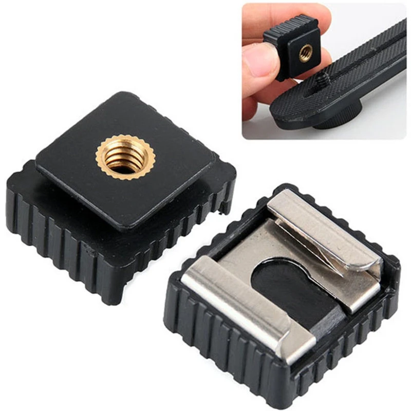 

Hot Shoe Mount Adapter To 1/4" Screw Head Thread For Studio Light Stand