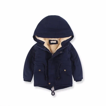 

LILIGIRL Baby Boys Hooded Wool Jacket for Children Warm Clothes Coat Winter Long Sleeve Infant Girls Tops Windbreaker Outwear