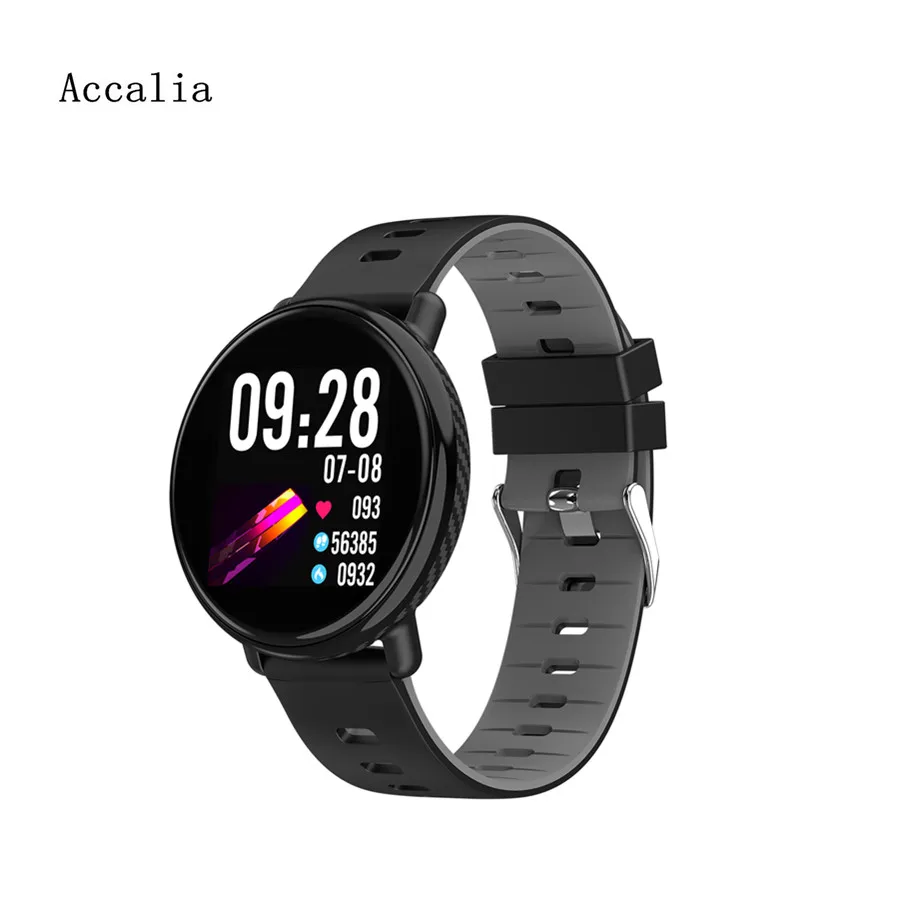 

Accalia K1 Smart Bracelet Fitness Bracelet 1.3 Inch 3D Interface IP68 Waterproof Strap Heart Blood Pressure Monitor