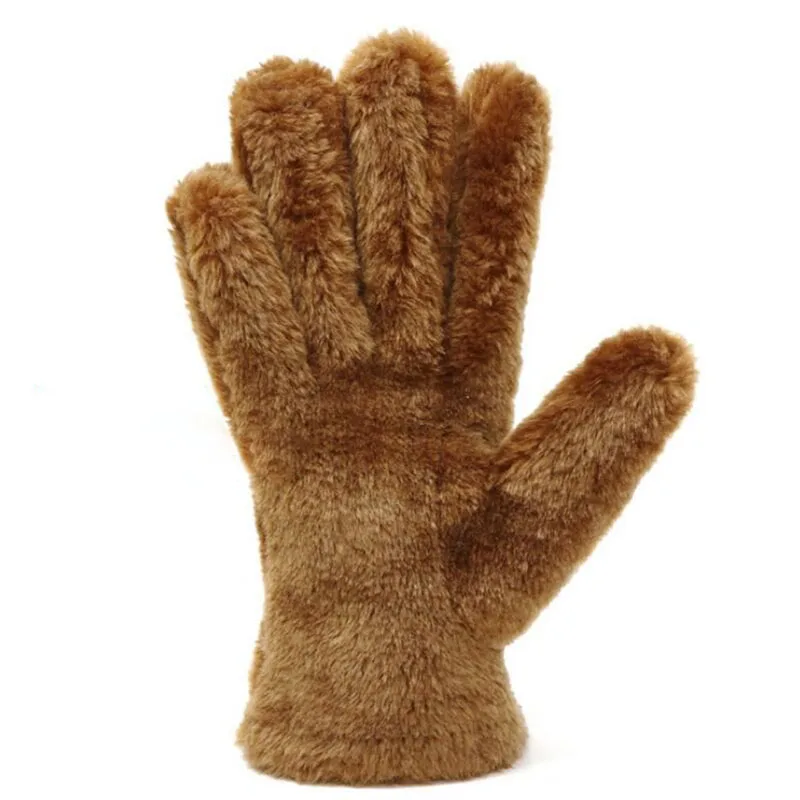 Faux Leather Fashion Woman Full Finger Suede Mittens Hot Sale Women Men Cashmere Unisex Winter Warmer Wrist Gloves