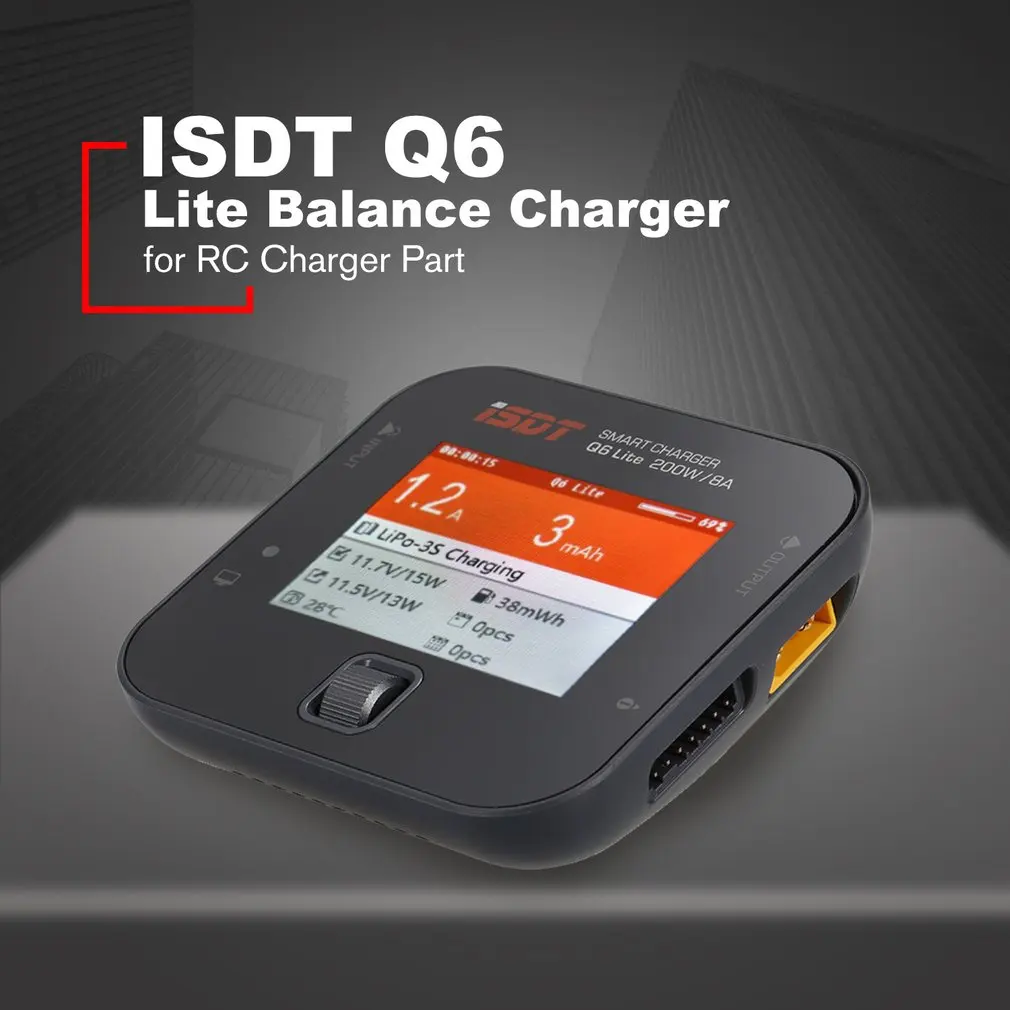 

ISDT Q6 lite 200W 8A Handheld Pocket Battery Balance Charger for RC Drone Helicopter Quad Car Boat RC Charger Part