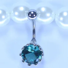 AAA циркониевое кольцо для пупка, медицинская нержавеющая сталь, никогда не вызывает аллергию, пирсинг, пресс, подходит для пупка 538