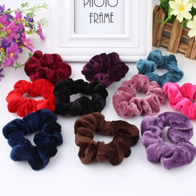 Scrunchies Velvet Ponytail Holder,Hair Accessories,Elastic