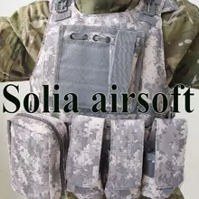 Тактический проволочный стальной Молл многофунциональный жилет проволочный Стальной Охотничий жилет ACU цвет