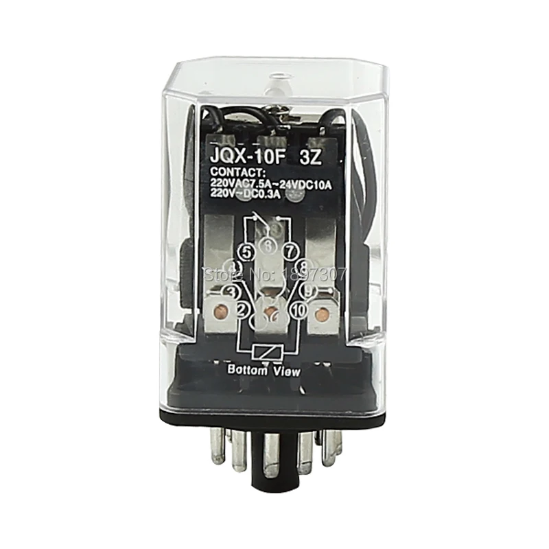 JQX 10F 2Z 3Z 10A 220V AC 11 Pin Coil Electromagnetic Relay-in Relays ...