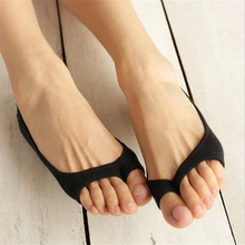 Jeseca Новые популярные женские носки из бамбукового волокна летние тонкие дышащие носки с открытыми пальцами женские носки тапочки невидимые нескользящие носки-лодочки