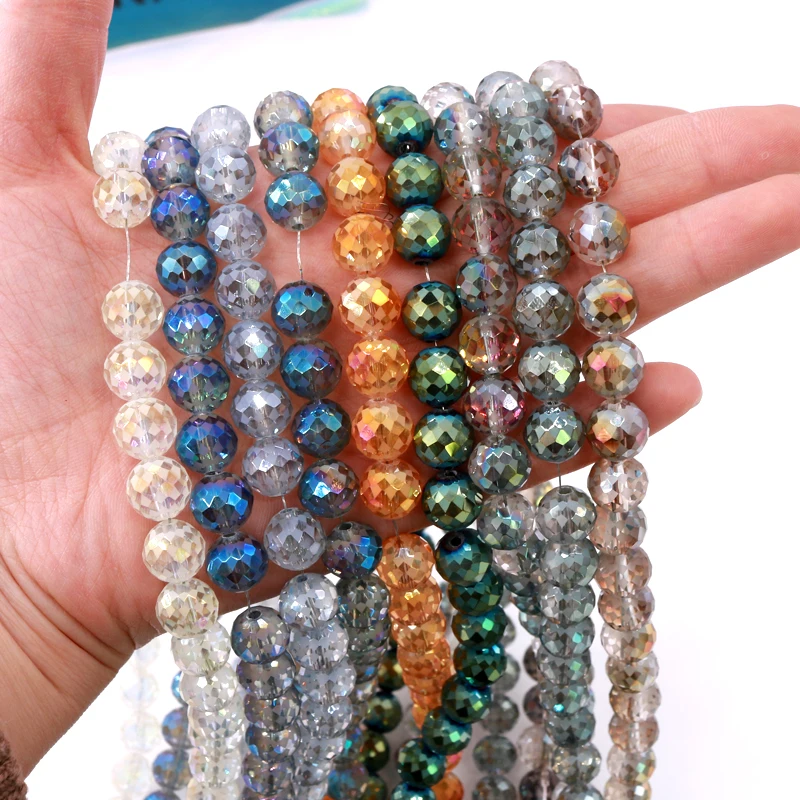 20pcs Dark blue transparent glass beads size 10mm