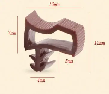 5 м/лот ПВХ деревянные двери Краш бар Артикул окна двери и окна уплотнение поездки ветрозащитный слот для карт 20 различных размеров - Цвет: type18