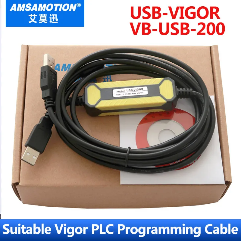 USB-VIGOR адаптер подходит Vigor ВХ VB м ПЛК серии Кабель для программирования кабель USB к RS232 скачать кабель VBUSB200 PC-VIGOR - Цвет: 2017version