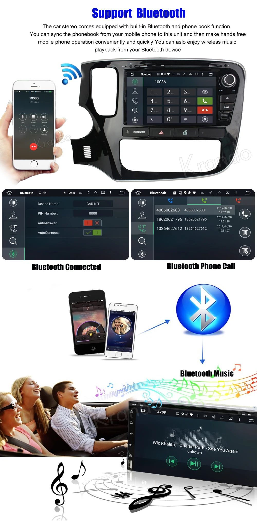 Top Krando 8" Android 7.1 car navigation multimedia system for Mitsubish Outlander 2015+ audio radio gps dvd player WIFI 3G DAB+ 3