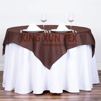 

150cm x 150cm 100% Polyester Table Overlay For Table Cloth Wedding Event Decoration