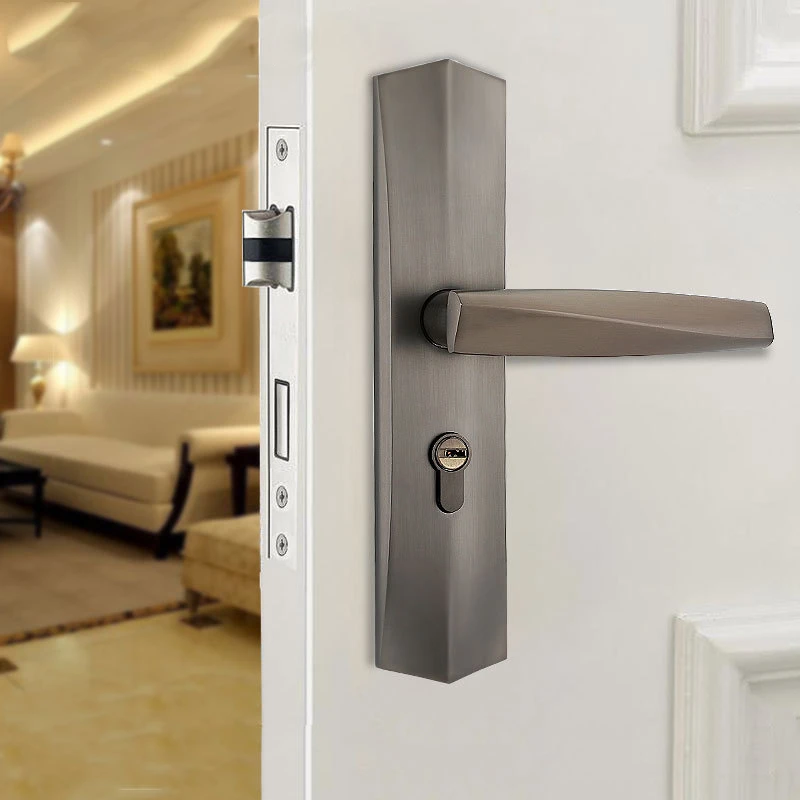 Cerradura Interior de baño europea, cierre puerta de madera maciza de aleación de Zinc, Simple y moderno, con mango silencioso, directo de fábrica |Cerraduras de puerta| - AliExpress