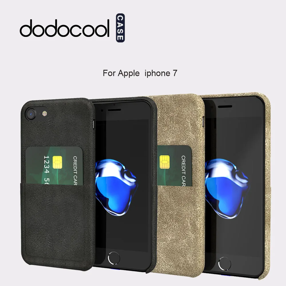 Kopen Dodocool case voor 4.7 inch iPhone 7 PU Lederen Telefoon Portemonnee Gevallen Beschermende Luxe cover Shell gevallen met Credit Kaarthouder