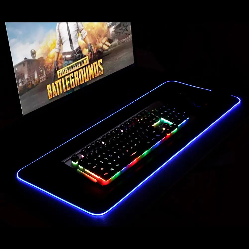 2 размера большой светодиодный RGB коврик для мыши USB Проводное освещение игровой геймер Коврик для мыши Коврик для компьютера Overwatch 2 borderland