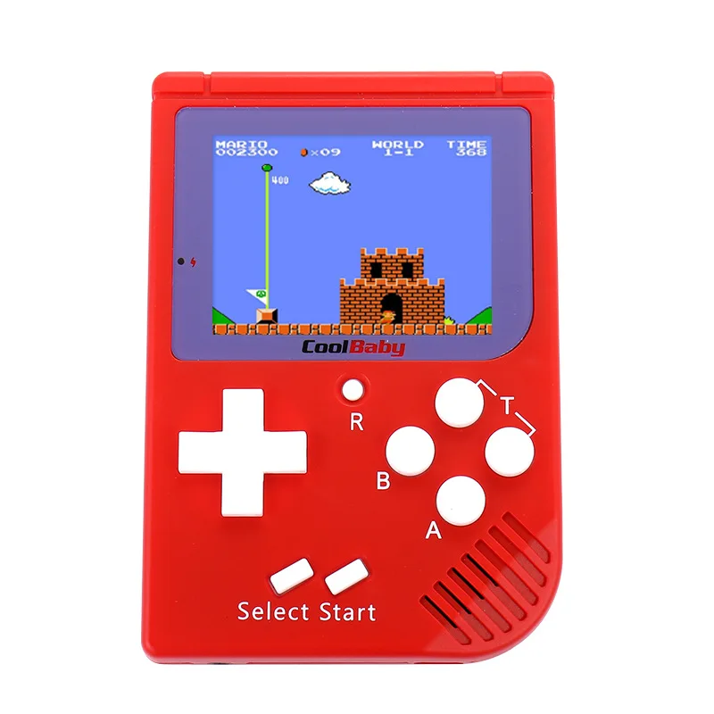 Ретро портативная игровая консоль 2,5 дюймов lcd цветная Встроенная 129 игровая батарея прочный подарок Предпочтительная портативная игровая консоль детская - Цвет: red