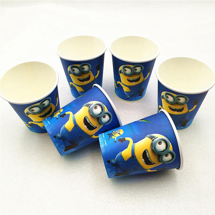 

10pcs/lot minions Party Supplies Paper Cup Cartoon Birthday Party Decoration Baby Shower Theme Festival For Kids Girls Boys