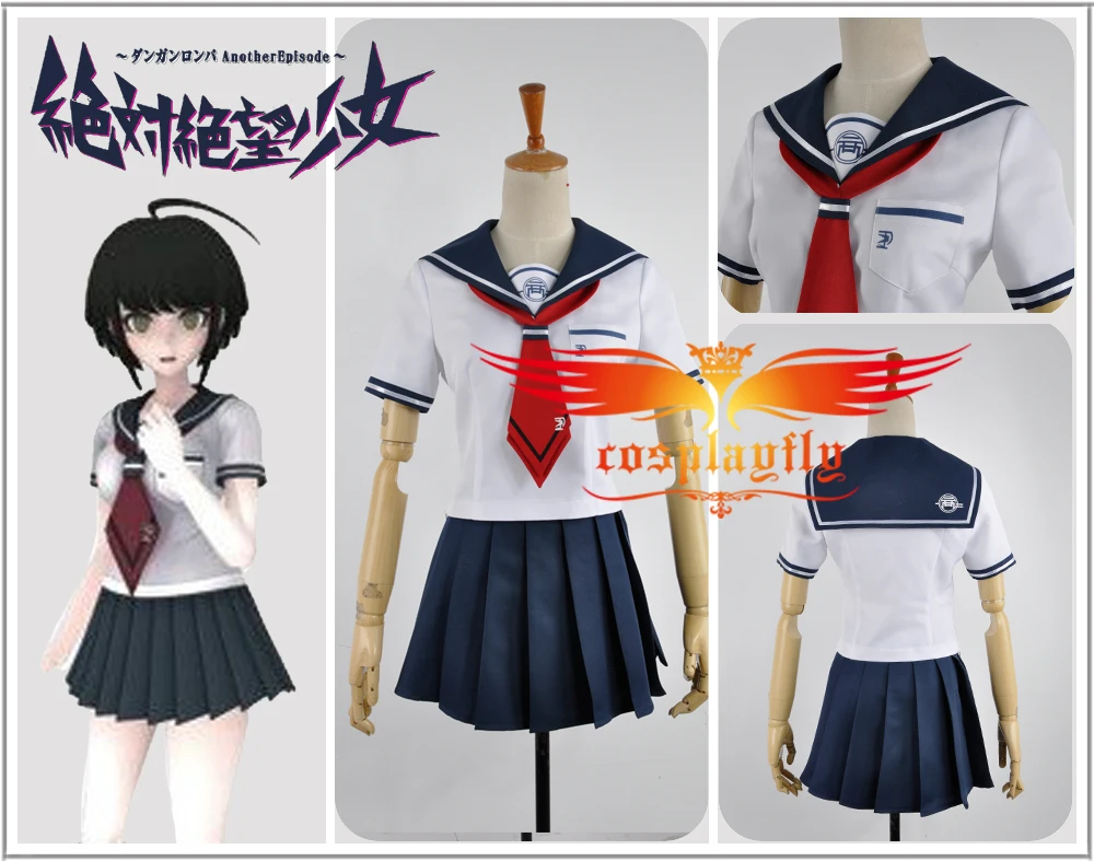 Danganronpa Another Episode Uniform Skirt Cosplay Naegi Komaru Costume With Sock