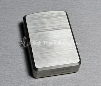 

Titanium TC4 Heavy Armor Oil Lighter Case / Shell / Cover 1.8mm Thick Ti Material Solid Durable Hinge Satin Hand burnishing 75g